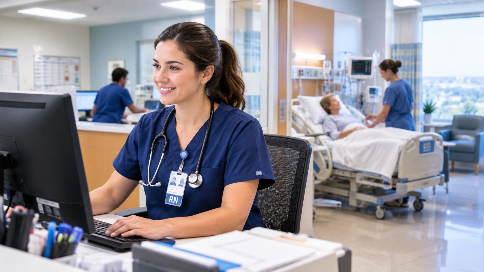 Registered nurse working in a Los Angeles hospital unit.jpeg