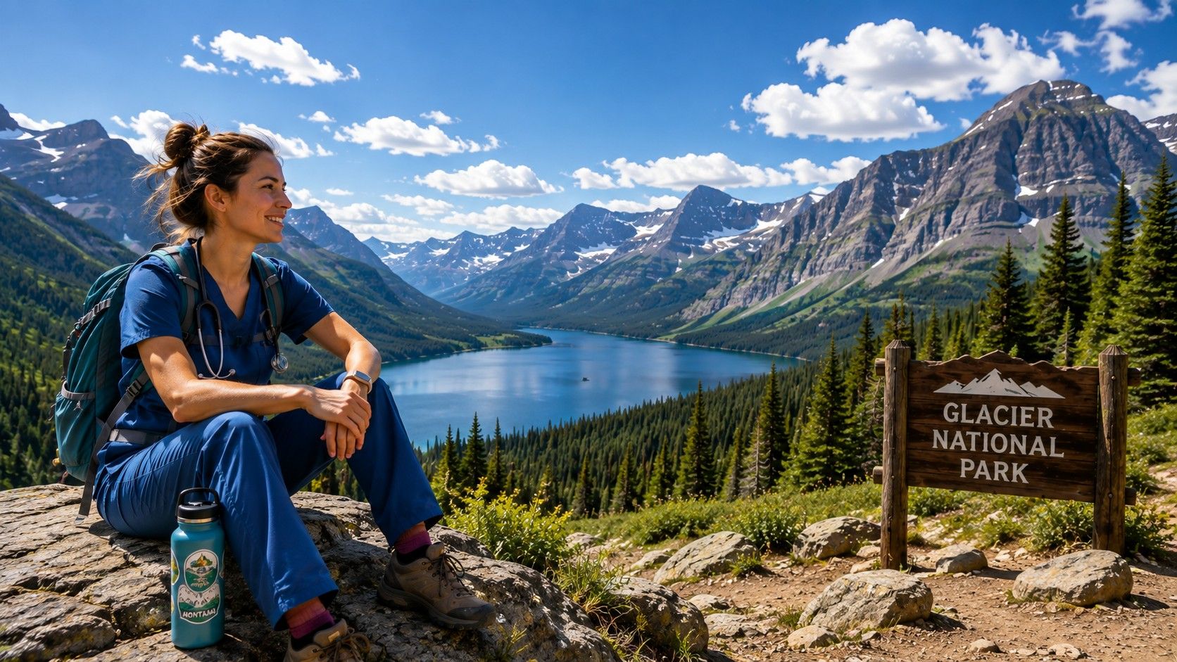 Travel nurse enjoying Montana's outdoors, mountains, and rivers on a day off..jpg
