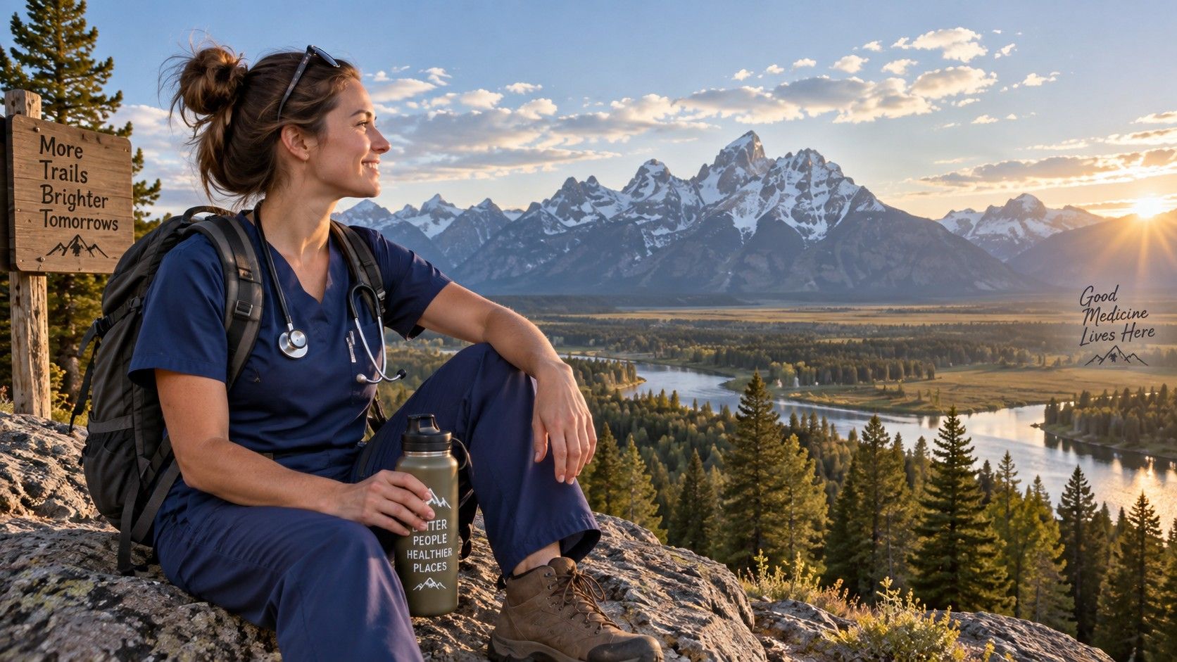 Travel nurse enjoying Wyoming's outdoors near the Tetons on a day off.jpeg